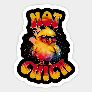 Hot Chick - Silly Chicken Sticker